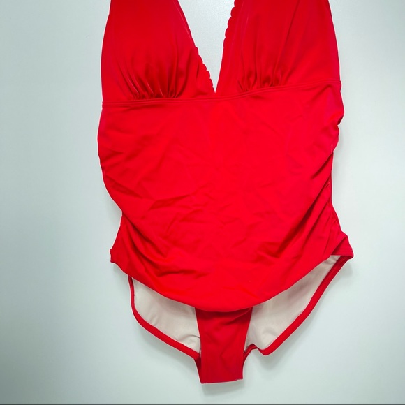 NWT Joe Fresh one piece red swimsuit padded sz L - Picture 2 of 8